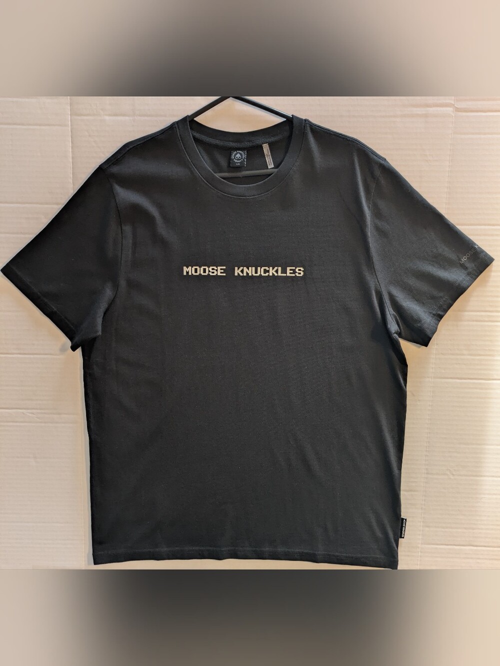 Moose Knuckles Men's Black Logo Crew Neck T-Shirt- L (NWOT)